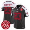 Men’s 49ers Mexico Faithful To The Bay Patch Vapor Jersey – All Stitched – Black Alternate – Christian McCaffrey