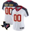 Houston Texans Gold Trim Vapor Custom Jersey – All Stitched – Women – Inverted