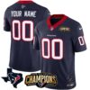 Houston Texans 2023 AFC South Champions Patch Vapor Custom Jersey – All Stitched – Men – Navy