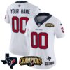 Houston Texans 2023 AFC South Champions Patch Vapor Custom Jersey – All Stitched – Women – White