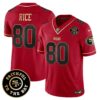 Men’s 49ers Faithful To The Bay Patch Vapor Limited Jersey V6 – All Stitched – Scarlet Limited – Jerry Rice