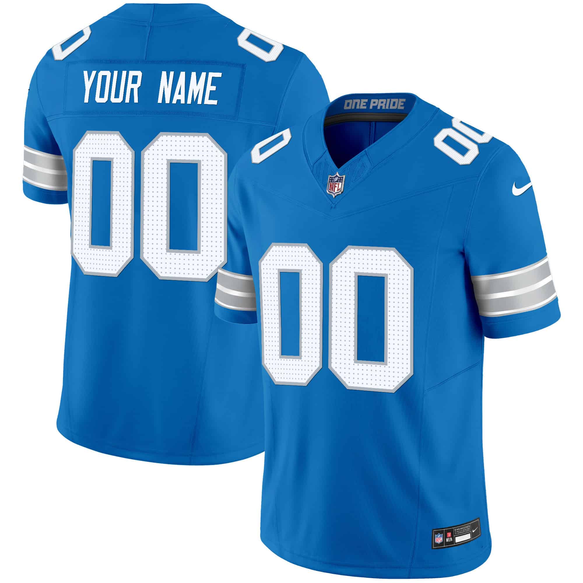 Detroit Lions 2024 Vapor Limited Custom Jersey – All Stitched – Men – Blue