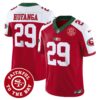 Men’s 49ers Mexico Faithful To The Bay Patch Vapor Jersey – All Stitched – Red Alternate – Talanoa Hufanga