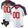 Houston Texans Gold Trim Vapor Custom Jersey – All Stitched – Men – Inverted