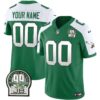 Eagles Jerome Brown Patch Kelly Green Alternate Custom Jersey – All Stitched – Men – Kelly Alternate