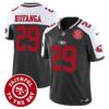 Men’s 49ers Mexico Faithful To The Bay Patch Vapor Jersey – All Stitched – Black Alternate – Talanoa Hufanga