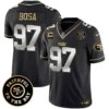 Men’s 49ers Faithful To The Bay Patch Vapor Limited Jersey V6 – All Stitched – Black Limited – Nick Bosa