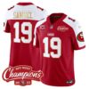 Men’s 49ers NFC West Champions Gold Trim Vapor Jersey – All Stitched – Red Alternate – Deebo Samuel