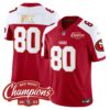 Men’s 49ers NFC West Champions Gold Trim Vapor Jersey – All Stitched – Red Alternate – Jerry Rice