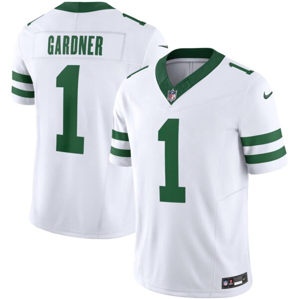 Men’s Jets Legacy Limited Jersey – All Stitched – White – Sauce Gardner