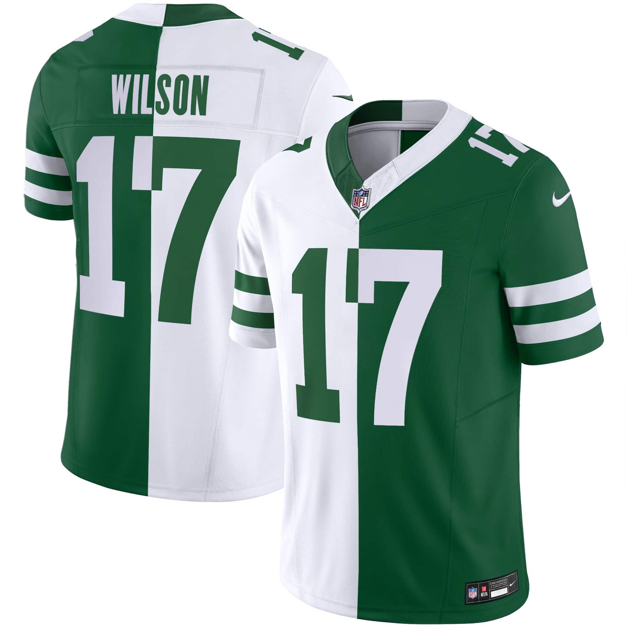 Men’s Jets Legacy Limited Jersey – All Stitched – Split – Garrett Wilson