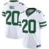 Men’s Jets Legacy Limited Jersey – All Stitched – White – Breece Hall