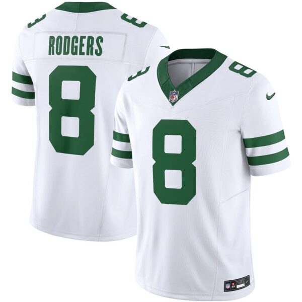 Men’s Jets Legacy Limited Jersey – All Stitched – White – Aaron Rodgers