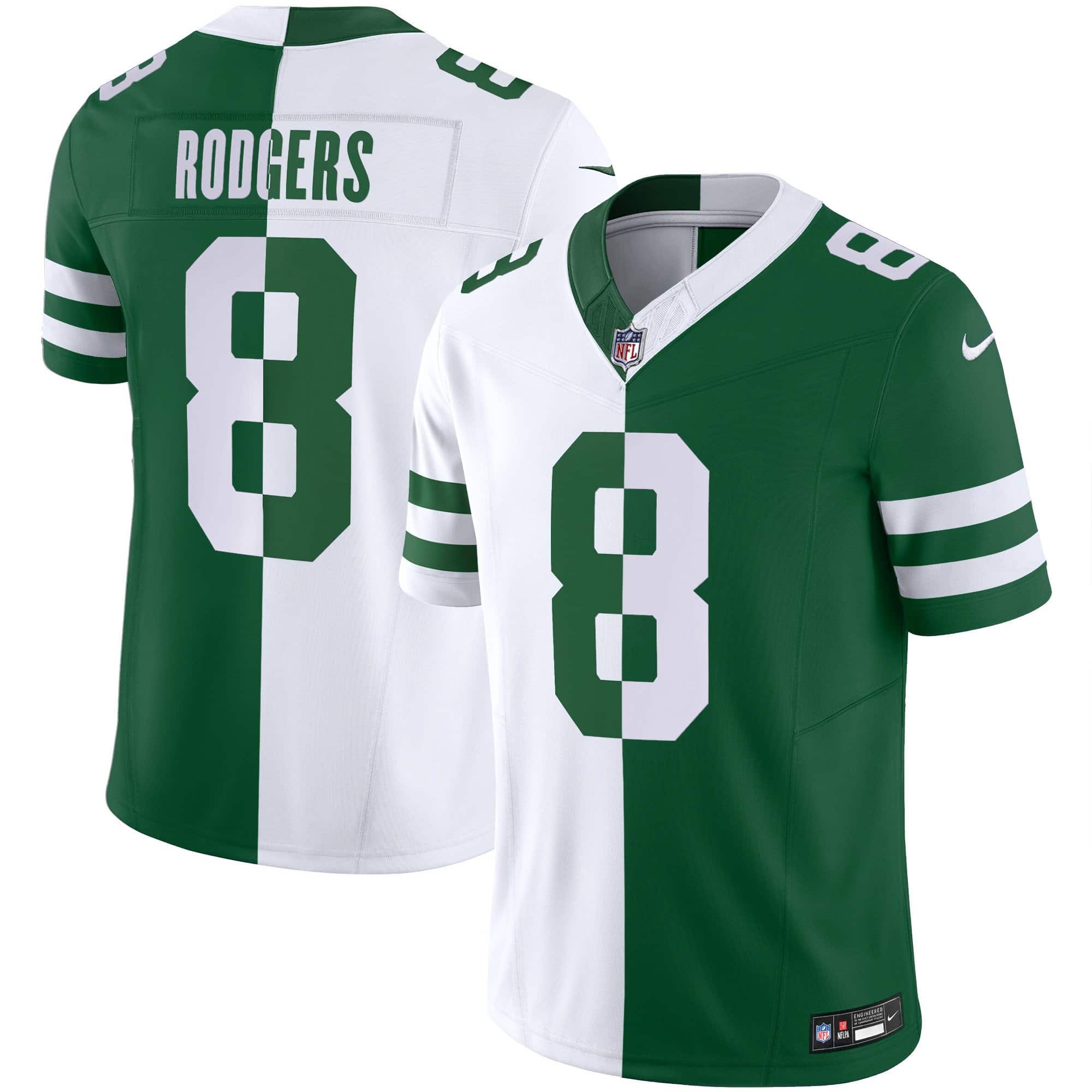 Men’s Jets Legacy Limited Jersey – All Stitched – Split – Aaron Rodgers