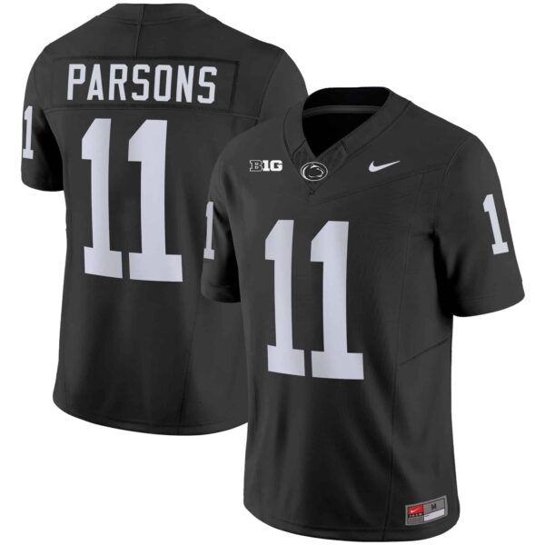Men’s Penn State Nittany Lions Vapor Limited Jersey – All Stitched – Black – Micah Parsons