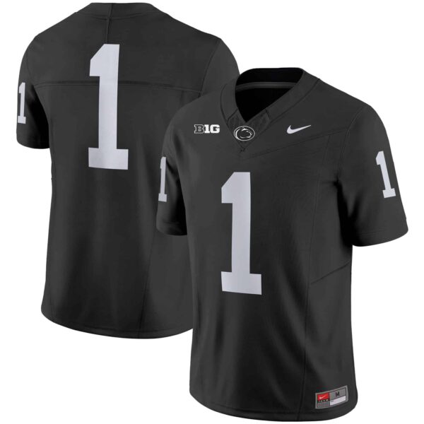 Men’s Penn State Nittany Lions Vapor Limited Jersey – All Stitched – Black – #1 Team