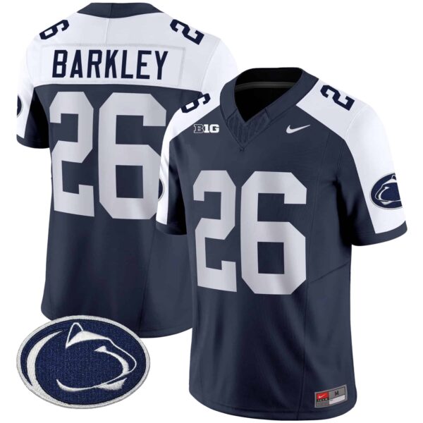 Men’s Penn State Nittany Lions Vapor Limited Jersey – All Stitched – Navy Alternate – Saquon Barkley