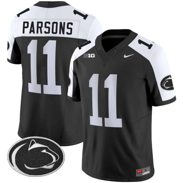 Men’s Penn State Nittany Lions Vapor Limited Jersey – All Stitched – Black Alternate – Micah Parsons