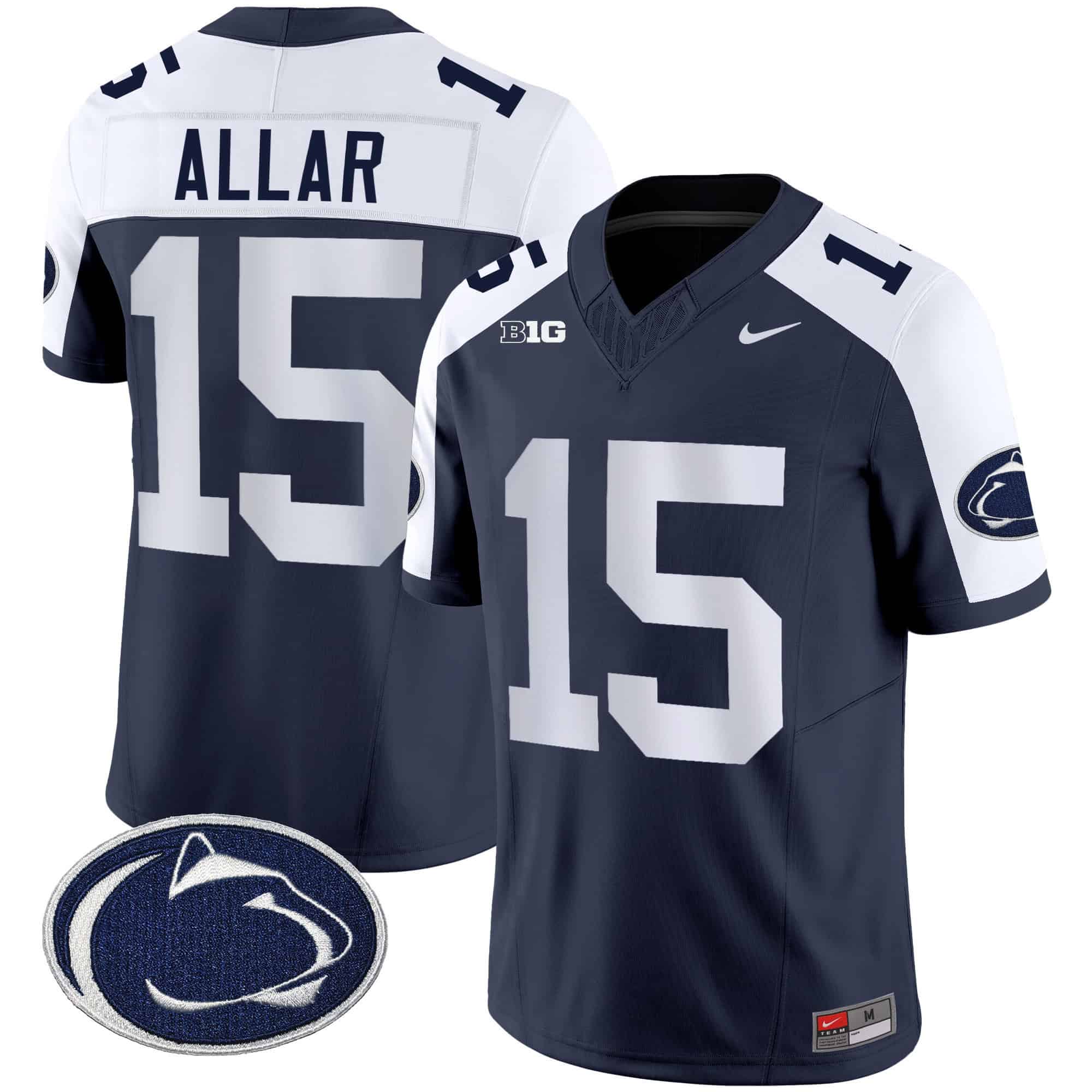 Men’s Penn State Nittany Lions Vapor Limited Jersey – All Stitched – Navy Alternate – Drew Allar