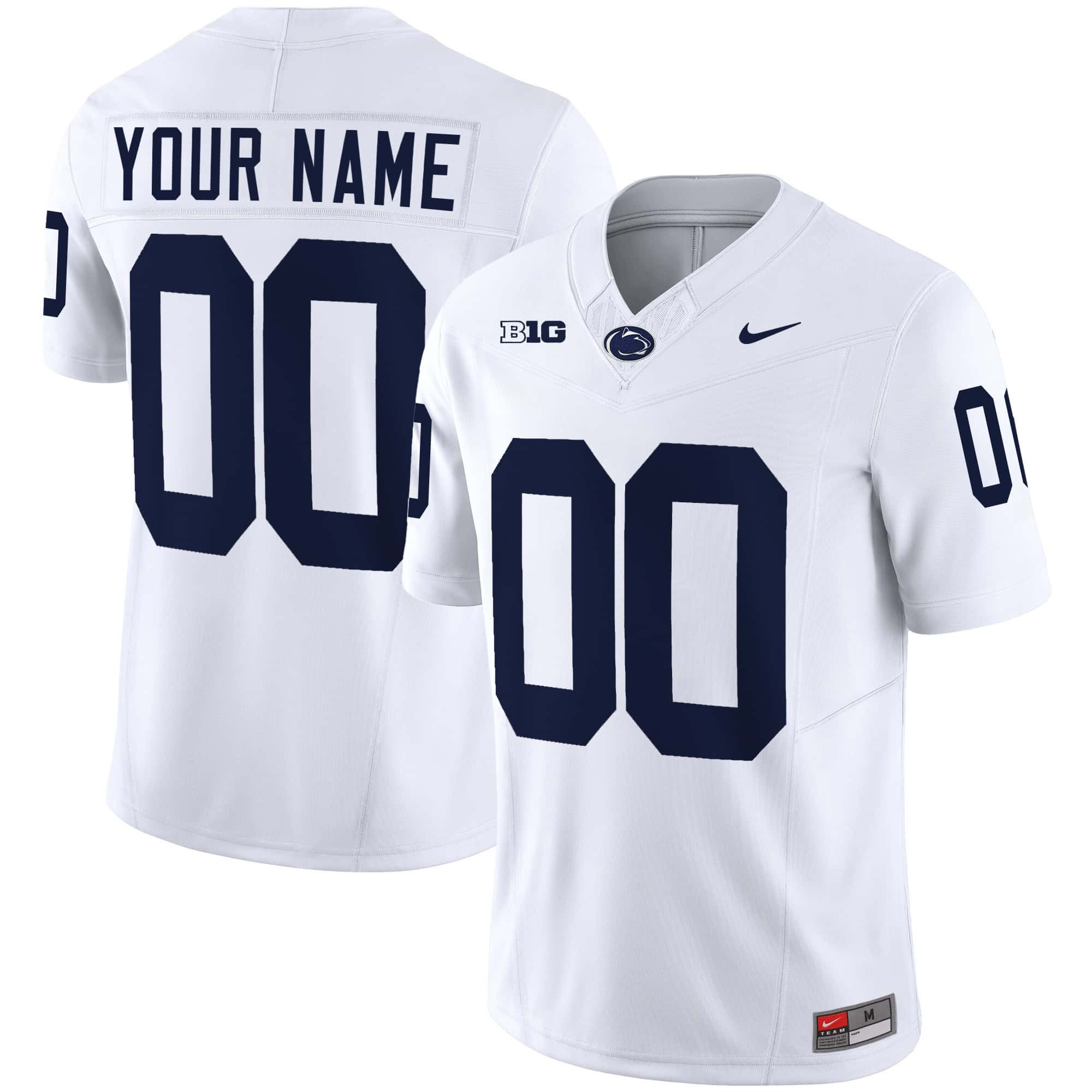 Penn State Nittany Lions Vapor Limited Custom Jersey – All Stitched – Youth – White