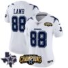 Women’s Cowboys 2023 NFC East Champions Patch Vapor Jersey – All Stitched – White – CeeDee Lamb