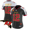Women’s Buccaneers Florida Patch Gold Trim Vapor Jersey – All Stitched – Black Alternate – Tom Brady