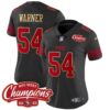 Women’s 49ers NFC West Champions Gold Trim Vapor Jersey – All Stitched – Black – Fred Warner