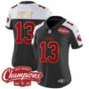 Women’s 49ers NFC West Champions Gold Trim Vapor Jersey – All Stitched – Black Alternate – Brock Purdy