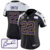 Women’s Vikings Bud Grant Patch Classic Limited Jersey V3 – All Stitched – Black Alternate – Harrison Smith