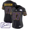 Women’s Vikings Bud Grant Patch Classic Limited Jersey – All Stitched – Black – T.J. Hockenson