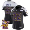 Women’s Vikings Bud Grant Patch Classic Limited Jersey V5 – All Stitched – Black Alternate – Harrison Smith