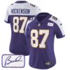 Women’s Vikings Bud Grant Patch Classic Limited Jersey – All Stitched – Alternate – T.J. Hockenson