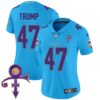 Women’s Minnesota Vikings 2024 Prince Vapor Limited Jersey – All Stitched – Light Blue – Donald Trump