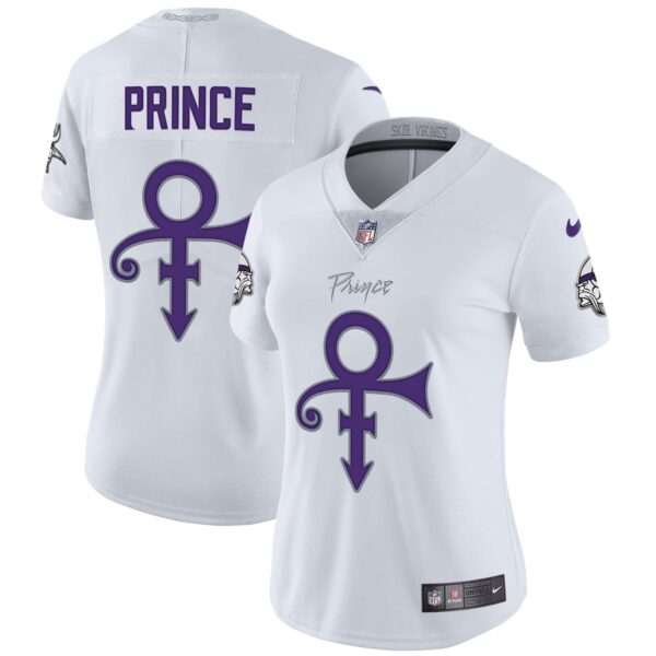 Women’s Minnesota Vikings 2024 Prince Vapor Limited Jersey – All Stitched – White Limited – Prince