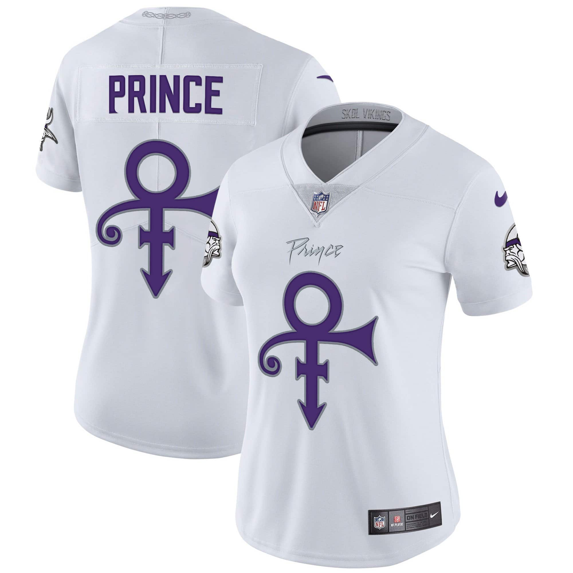 Women’s Minnesota Vikings 2024 Prince Vapor Limited Jersey – All Stitched – White Limited – Prince
