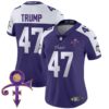 Women’s Minnesota Vikings 2024 Prince Vapor Limited Jersey – All Stitched – Purple Alternate – Donald Trump