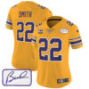 Women’s Vikings Bud Grant Patch Classic Limited Jersey – All Stitched – Gold – Harrison Smith