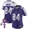 Women’s Minnesota Vikings 2024 Prince Vapor Limited Jersey – All Stitched – Purple Alternate – Randy Moss