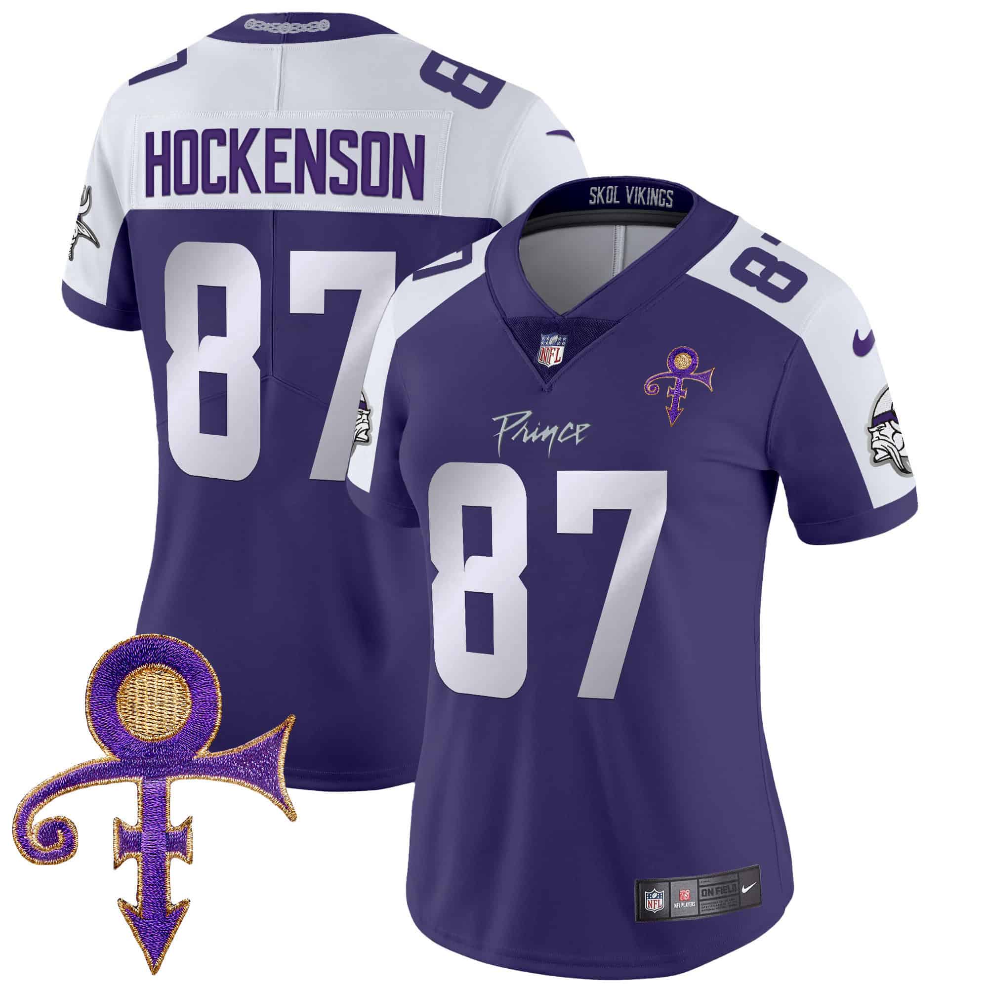 Women’s Minnesota Vikings 2024 Prince Vapor Limited Jersey – All Stitched – Purple Alternate – T.J. Hockenson