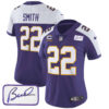 Women’s Vikings Bud Grant Patch Classic Limited Jersey – All Stitched – Alternate – Harrison Smith
