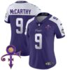 Women’s Minnesota Vikings 2024 Prince Vapor Limited Jersey – All Stitched – Purple Alternate – J.J. McCarthy