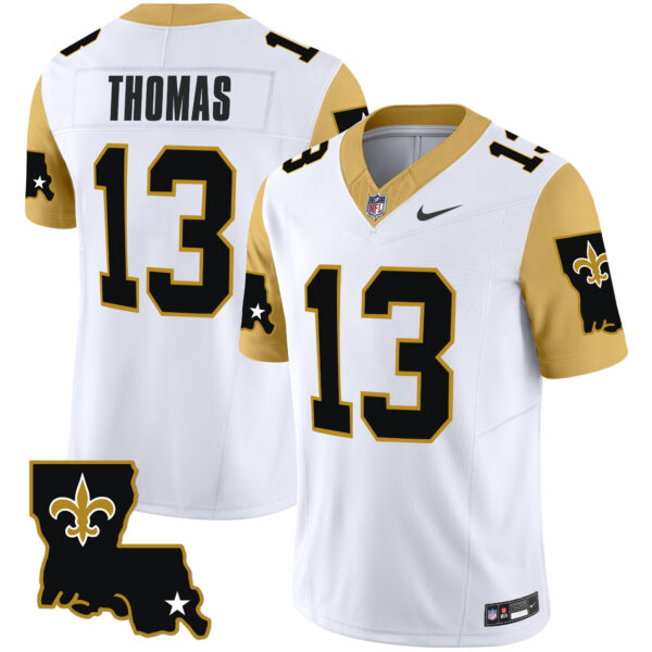 Men’s Saints 1987 Legacy Vapor Limited Jersey V2 – All Stitched – White – Michael Thomas