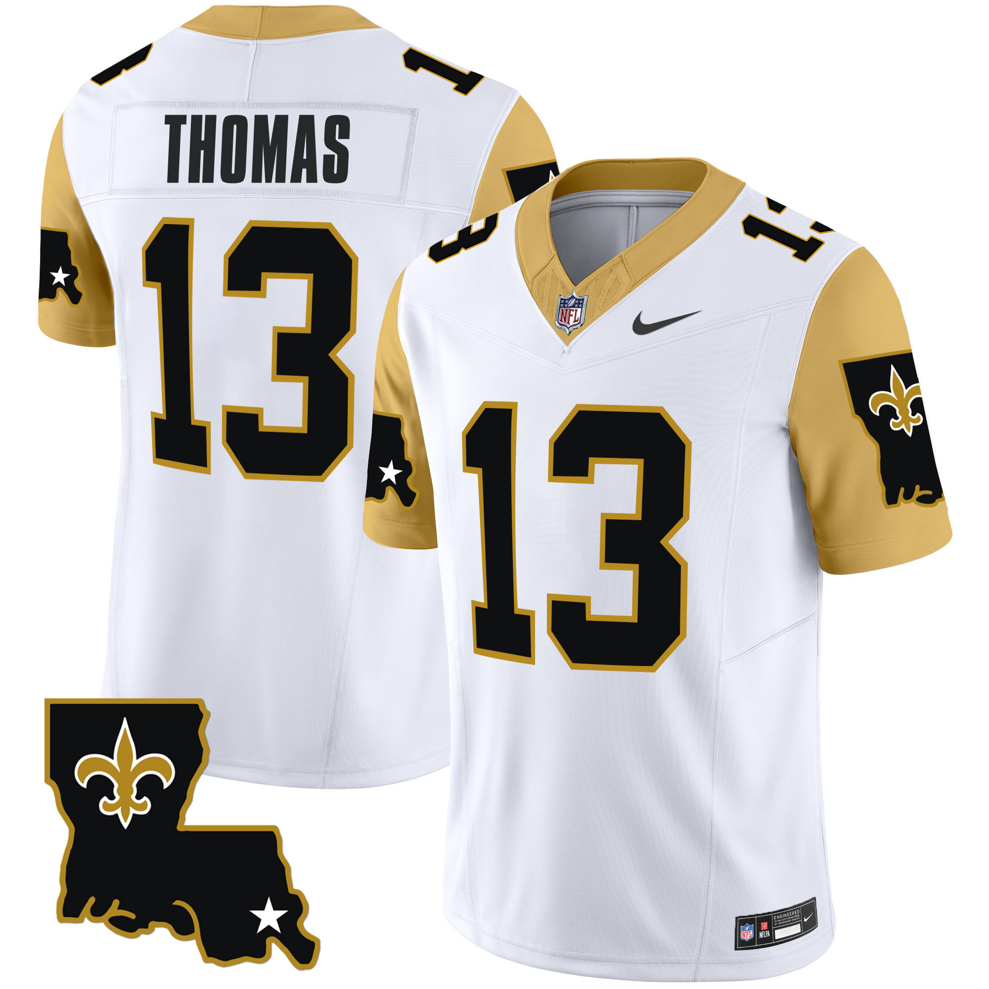 Men’s Saints 1987 Legacy Vapor Limited Jersey V2 – All Stitched – White – Michael Thomas