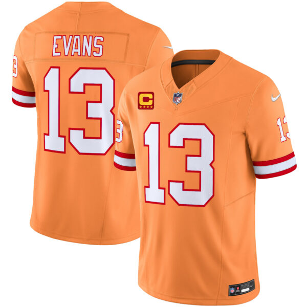 Men’s Tampa Bay Buccaneers Throwback Vapor Limited Jersey V2 – All Stitched – Creamsicle – Mike Evans