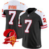 Men’s Tampa Bay Buccaneers Throwback Vapor Limited Jersey V2 – All Stitched – Black Alternate – Bucky Irving
