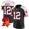 Men’s Tampa Bay Buccaneers Throwback Vapor Limited Jersey V2 – All Stitched – Black Alternate – Tom Brady