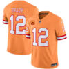 Men’s Tampa Bay Buccaneers Throwback Vapor Limited Jersey V2 – All Stitched – Creamsicle – Tom Brady