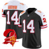 Men’s Tampa Bay Buccaneers Throwback Vapor Limited Jersey V2 – All Stitched – Black Alternate – Chris Godwin