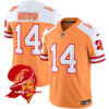 Men’s Tampa Bay Buccaneers Throwback Vapor Limited Jersey V2 – All Stitched – Creamsicle Alternate – Chris Godwin