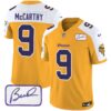 Men’s Vikings Bud Grant Patch Classic Limited Jersey V6 – All Stitched – Gold Alternate – J.J. McCarthy